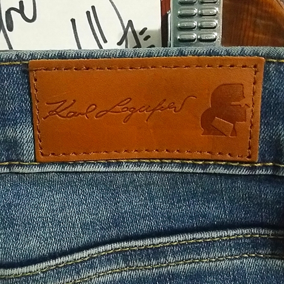 Karl Lagerfeld Blue Women's Jeans, Size:6, Measurements In Pictures - Picture 3 of 11